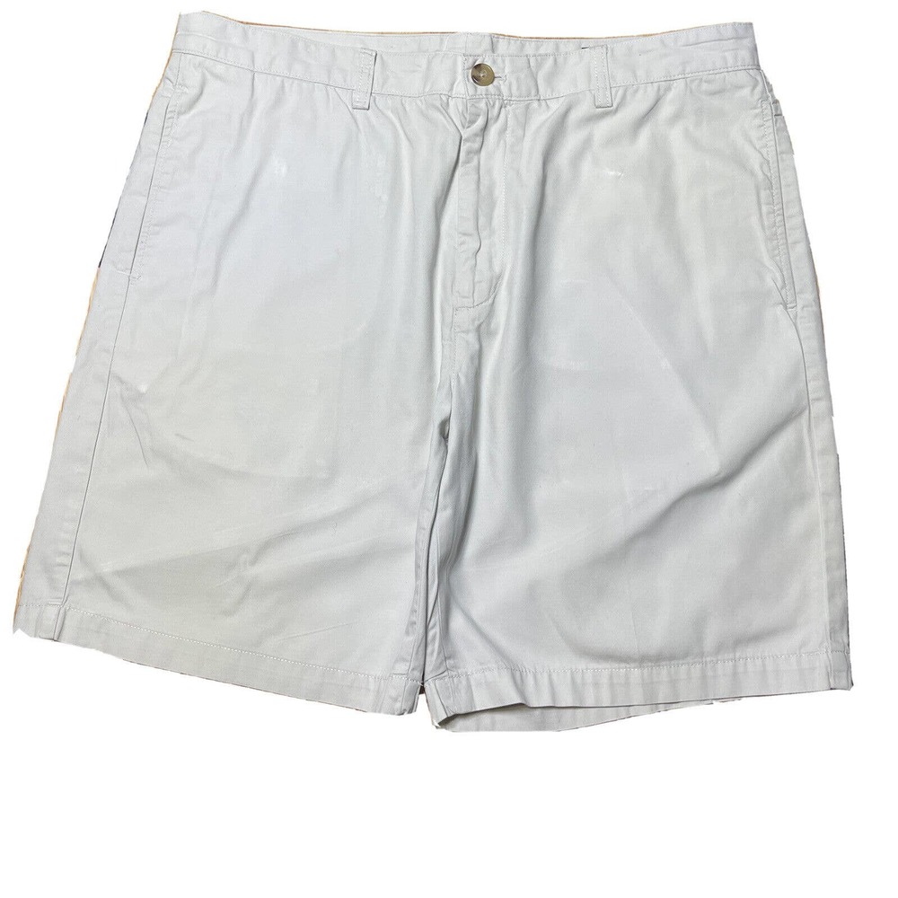 Vineyard Vines Mens Size 36 Inseam 9 inch Khaki Beige Club Short Golf Whale Logo